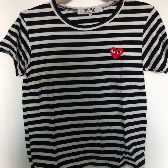 comme des garcons women's striped shirt